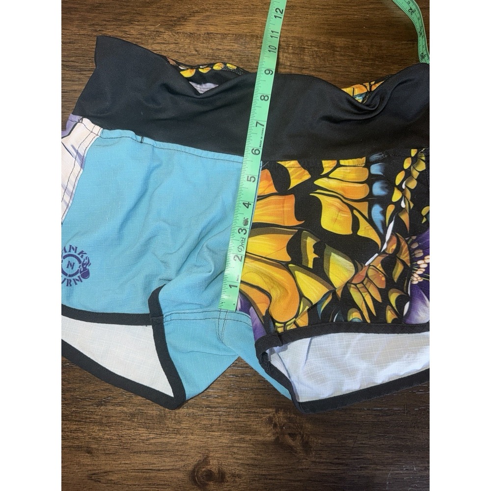 Ink N Burn Shorts Women's 2 Butterfly Colorful Low Rise Lined Running Yoga Gym - Picture 7 of 10